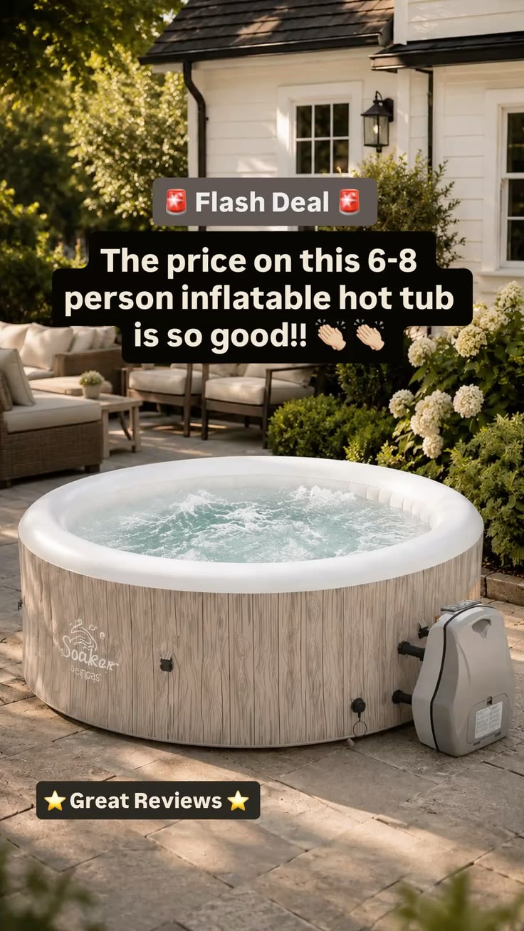 This 6–8 person inflatable hot tub is one of the best outdoo