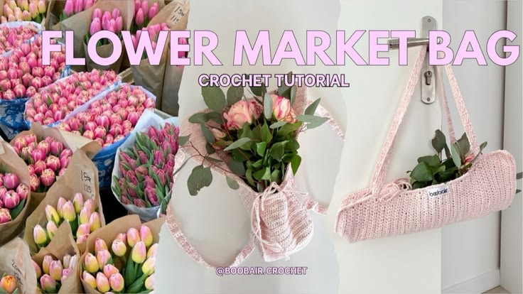 Crochet flower market bag toturial