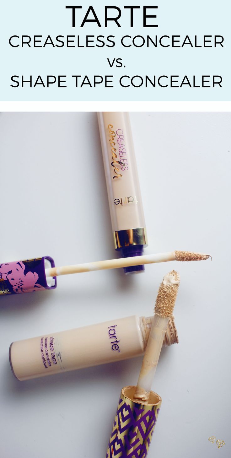 Comparing Tarte Creaseless Concealer with Tarte Shape Tape C