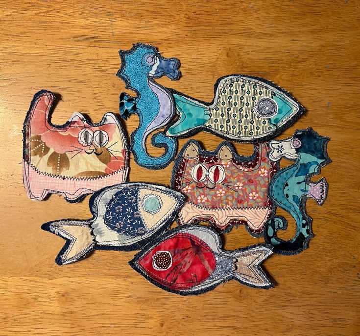 Appliques / Patches - Upcycled Fabric Appliques for Use on C