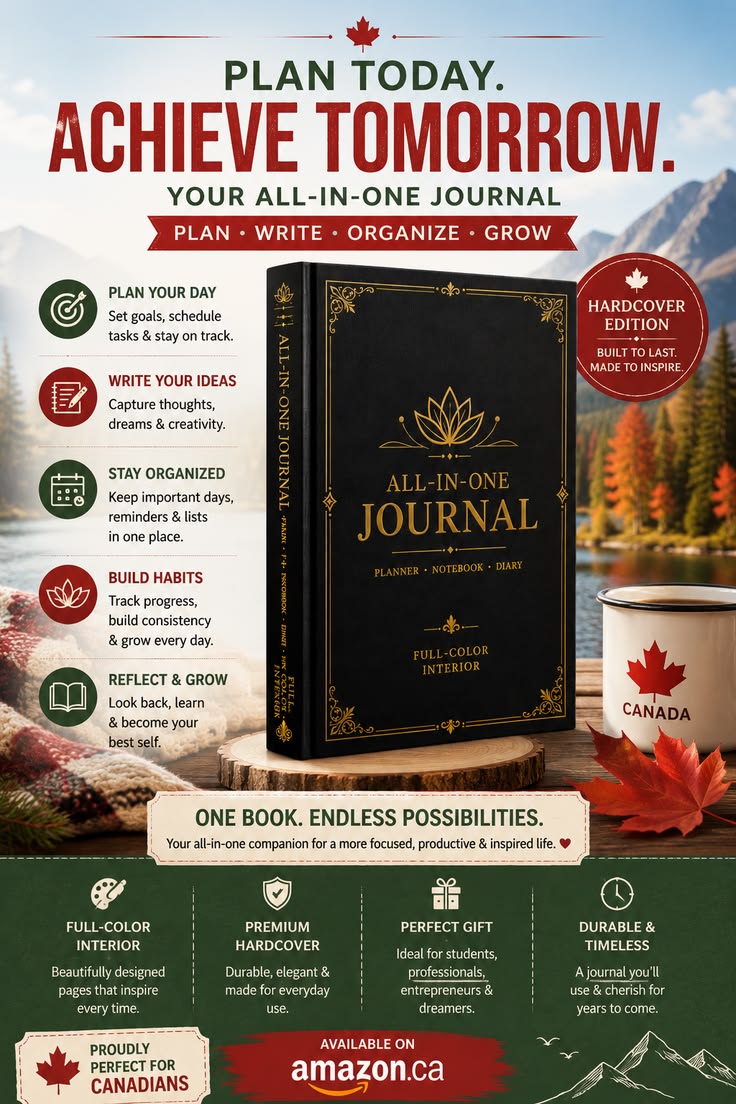 Stay organized in style with the All-in-One Journal – Hardco