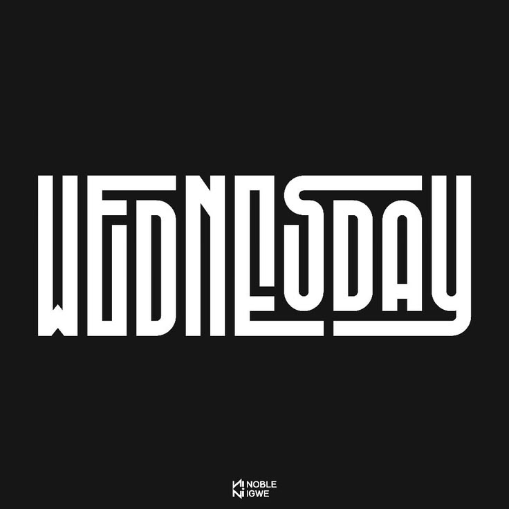 Wednesday Typography #ElegantTypography #PremiumTypography #