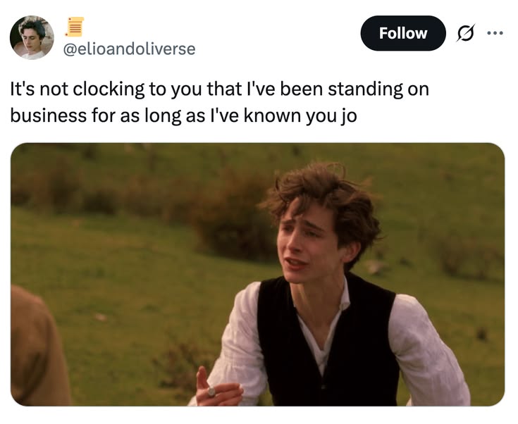 It's Not Clocking To You: The Best "Standing On Business" Me