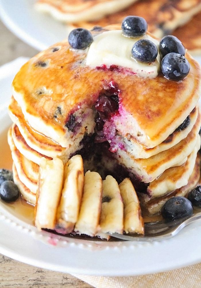 Lemon blueberry pancakes are a delicious twist on a classic 
