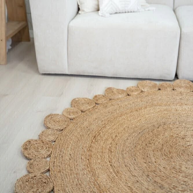 Alfombra Serifos en Yute Natural, Diseño Artesanal Importado