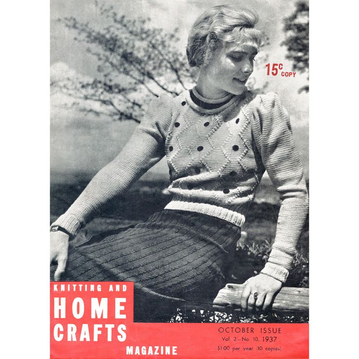 Vintage 1930s crochet and knitting pattern magazine Knitting