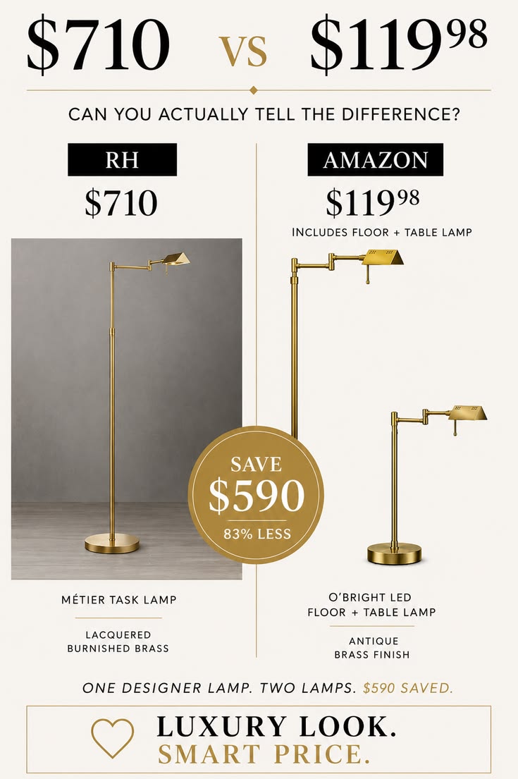 Love the look of the RH Métier Task Floor Lamp but not the $