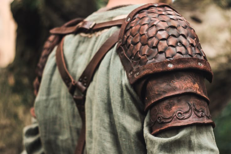 Medieval Leather Woven Armor Kit [Torso Armour, Pauldrons, V