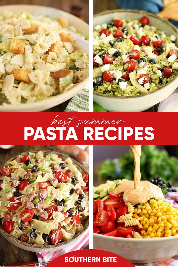 Find the best summer pasta salad recipes for cookouts, potlu