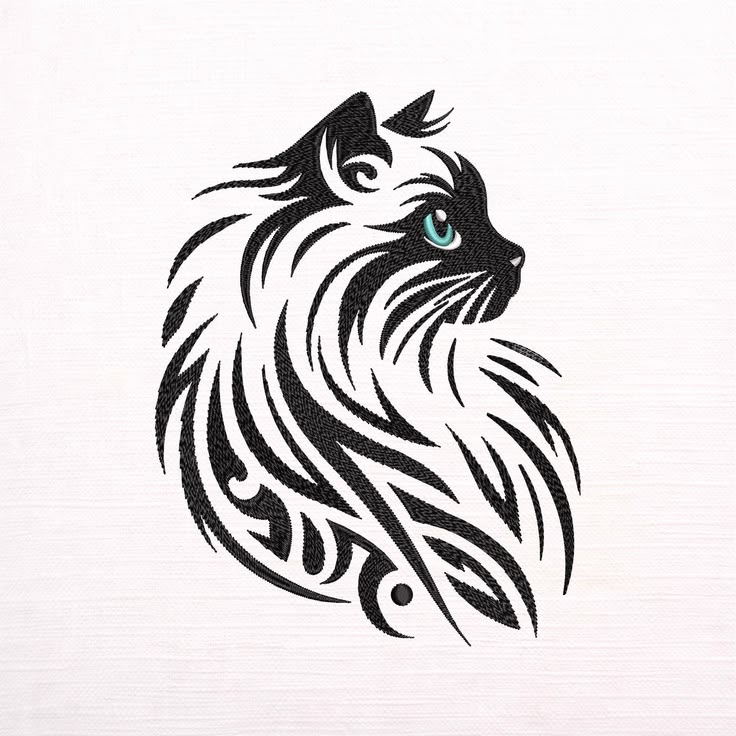 🐱 Black Cat Embroidery Design 🐱 Create stunning embroidery p