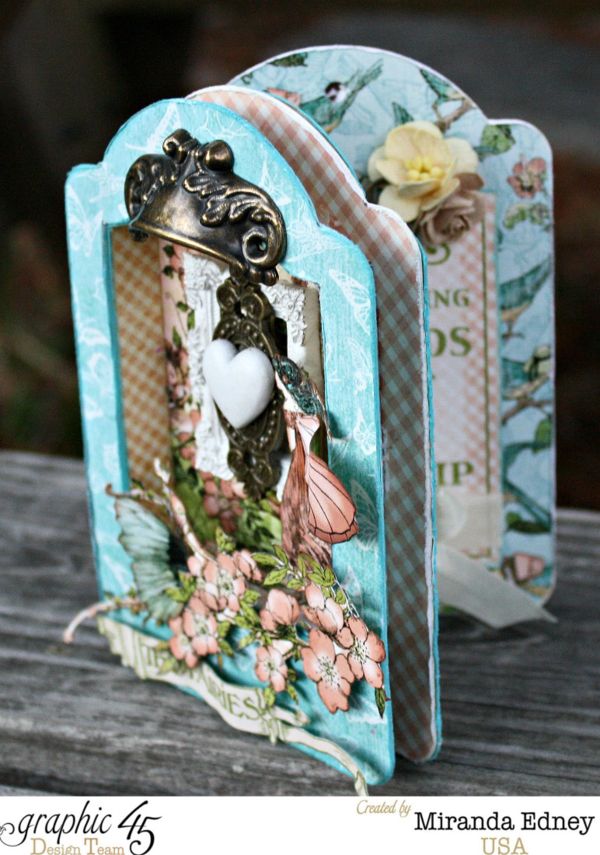 This is one stunning shadowbox Once Upon a Springtime card t