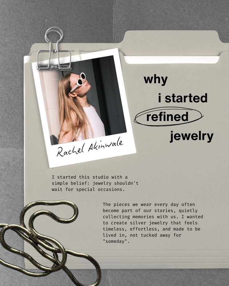 A minimal Instagram carousel designed for a jewelry brand to