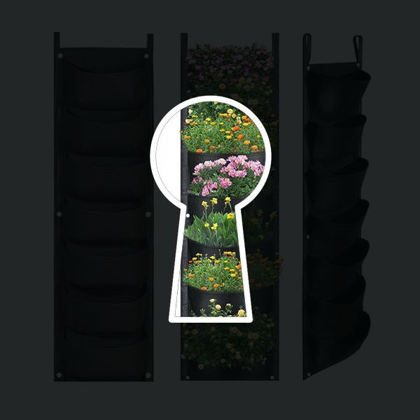 4/7 Pocket Wall Hanging Planting Bags Garden Vertical Plante