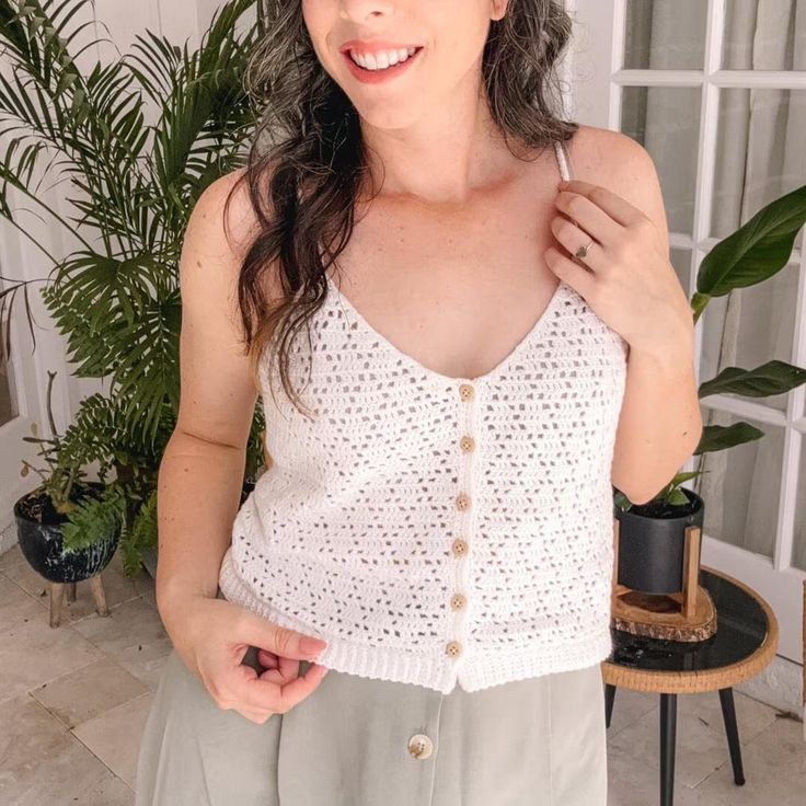 CROCHET PATTERN + VIDEO Shine Bright Like A Diamond Tank Top