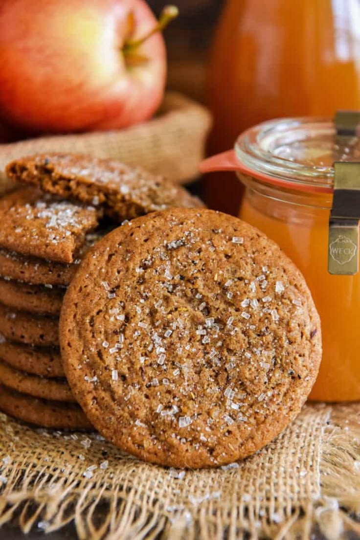 Apple Cider Cookies with crisp edges, soft chewy centers, an