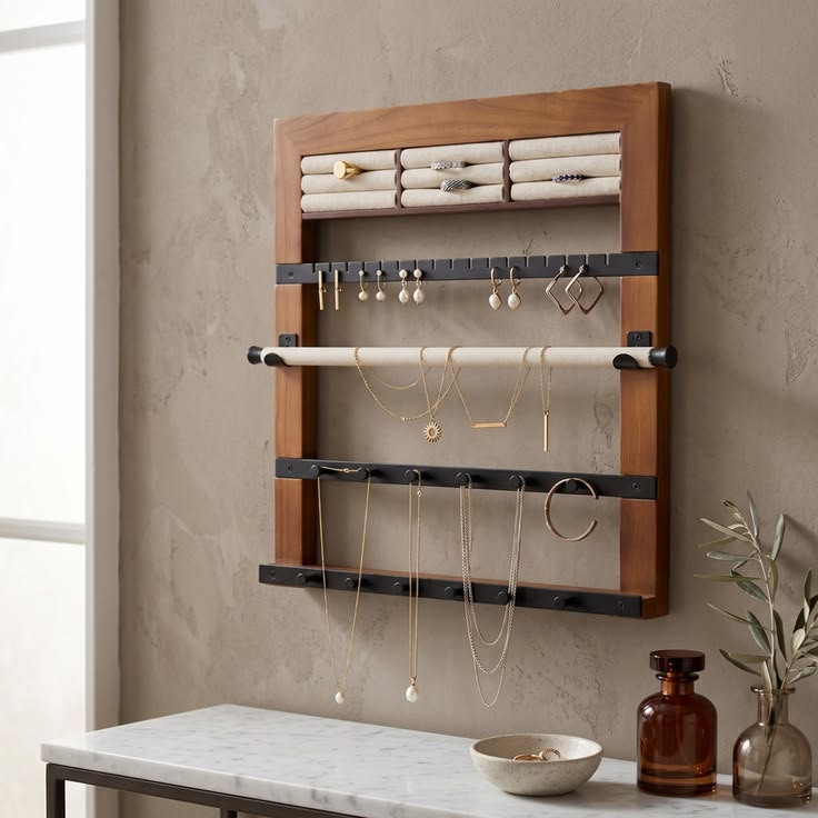 Red Barrel Studio® Polett Wall Jewelry Hooks Hanging Organiz