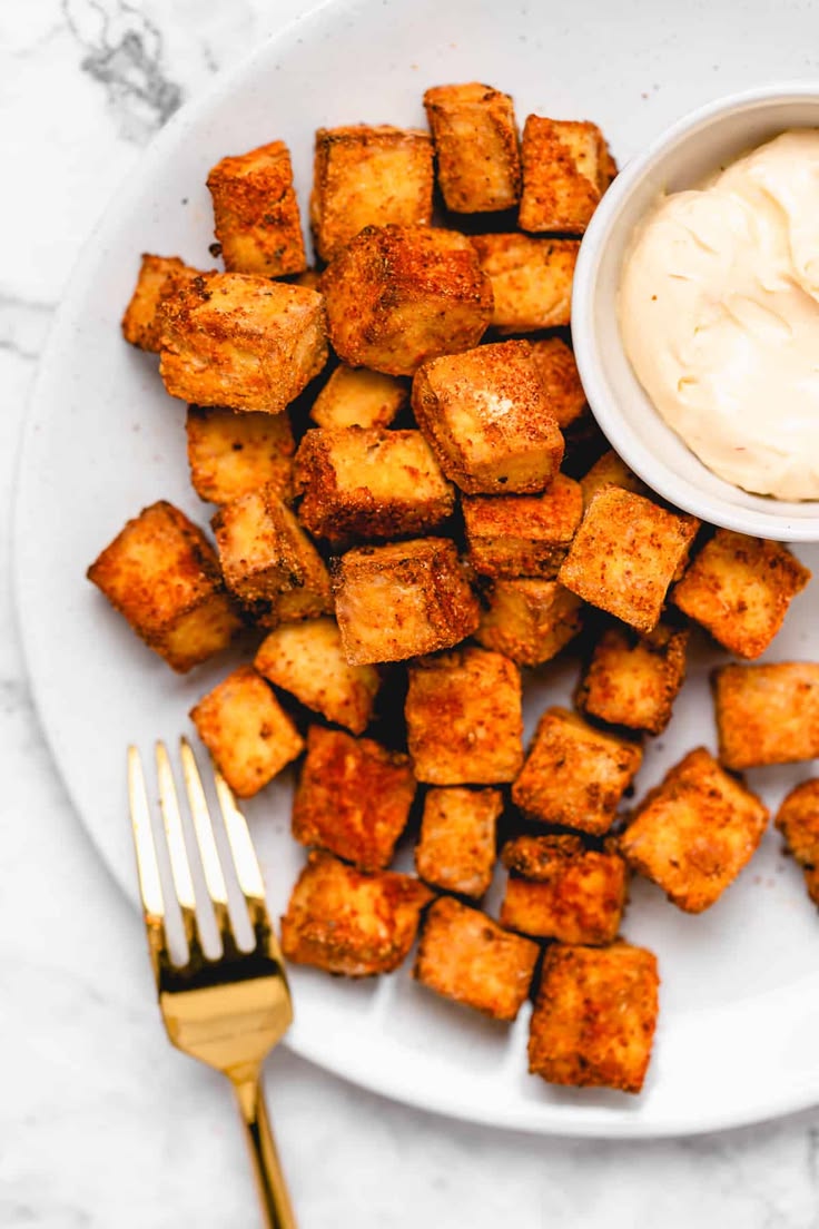 Crispy Air Fryer Tofu | How to Make Crispy Tofu in 10 Minute