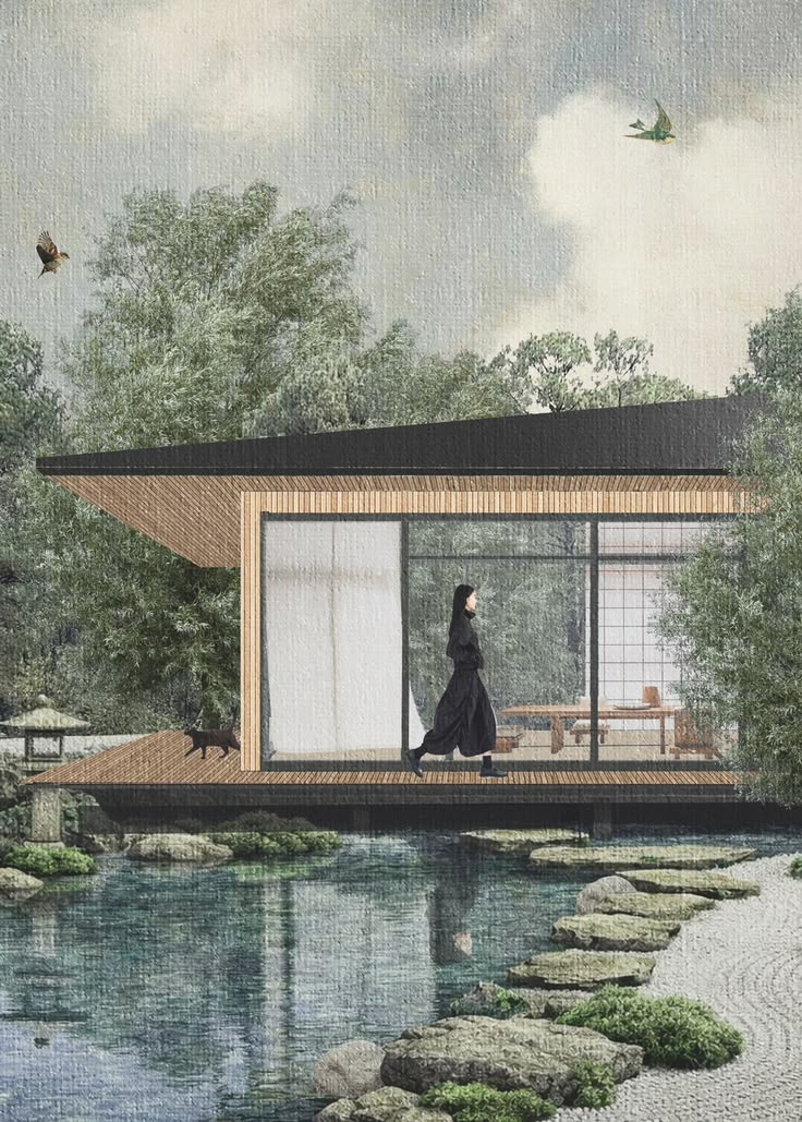 Digital collage   #japan architecture digital illustration #