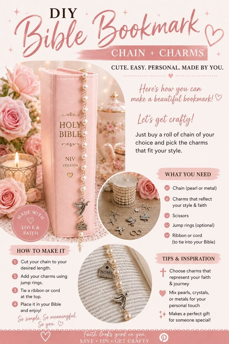 Olivia's - 💕📖 Such a sweet and easy DIY Bible bookmark idea!