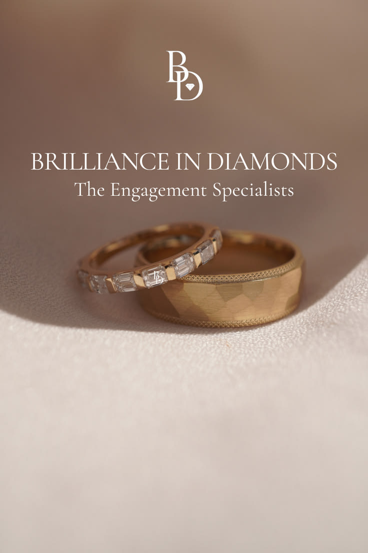 Custom his and hers wedding ring set by Brilliance in Diamon