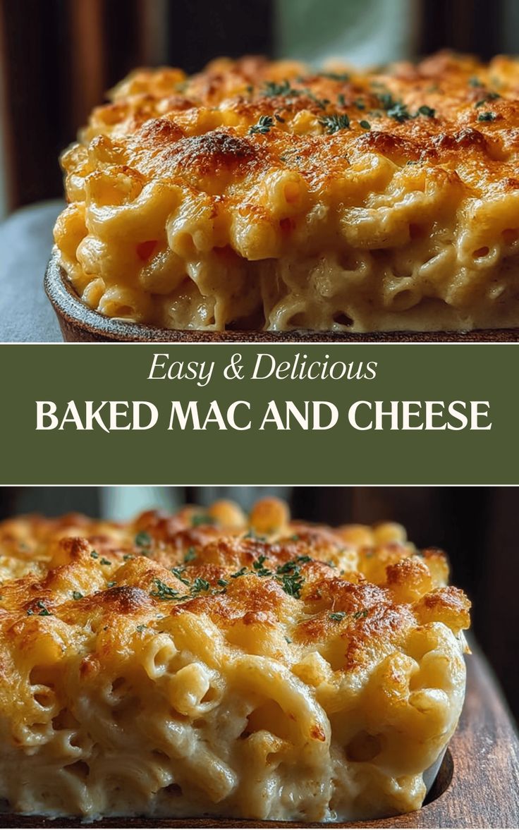 🧀 Creamy Baked Mac and Cheese is a comforting classic with a
