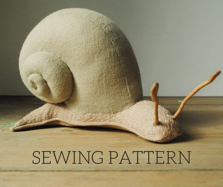 Snail toy sewing pattern PDF showcasing whimsical design and