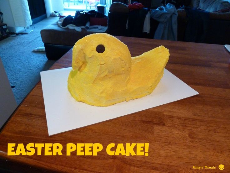 Marshmallow Peep Cake - perfect for Easter.  Also, THIS IS A