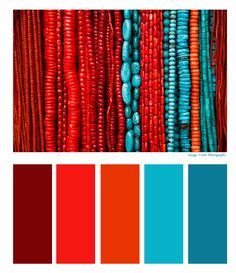 Aztec Empire: Turquoise and Coral
