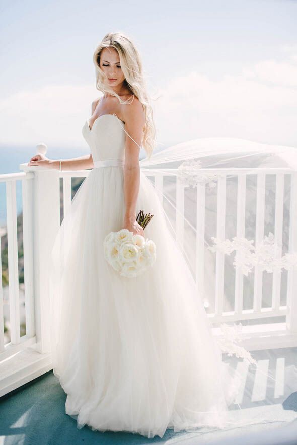 Spaghetti Straps Sweetheart Neckline Wedding Dress