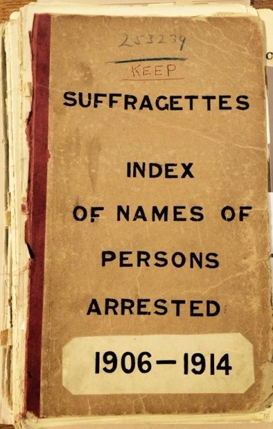 'Unknown' entries on Home Office list of suffragettes arrest