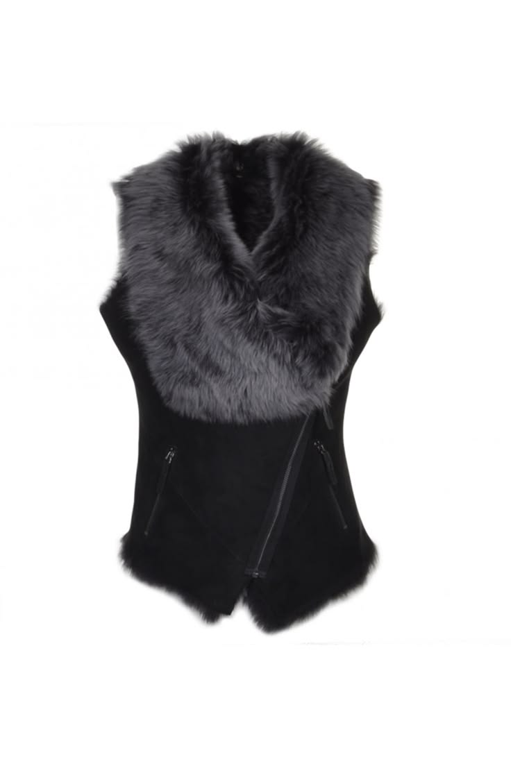 The Toscana Suede Leather Biker Gilet: Kimi by Ashwood Leath