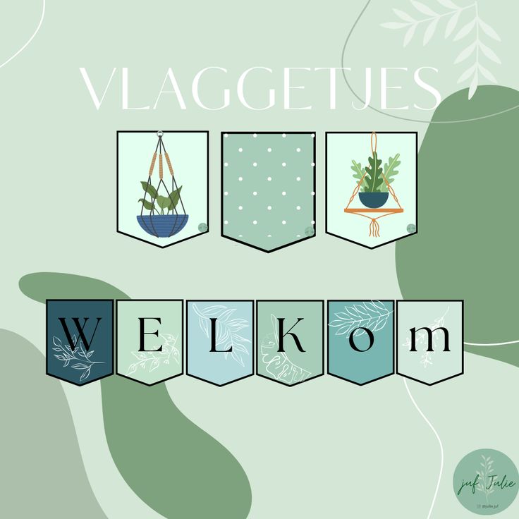 Leuke vlaggetjes om je leerlingen te verwelkomen. Gratis te 