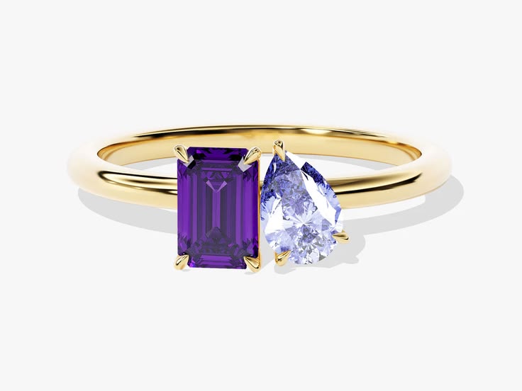 Toi et Moi Birthstone Ring