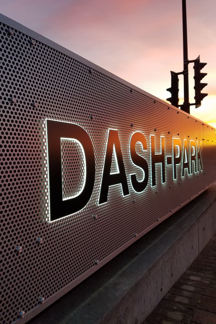 This impressive Dash-Park signage installation in Onalaska, 