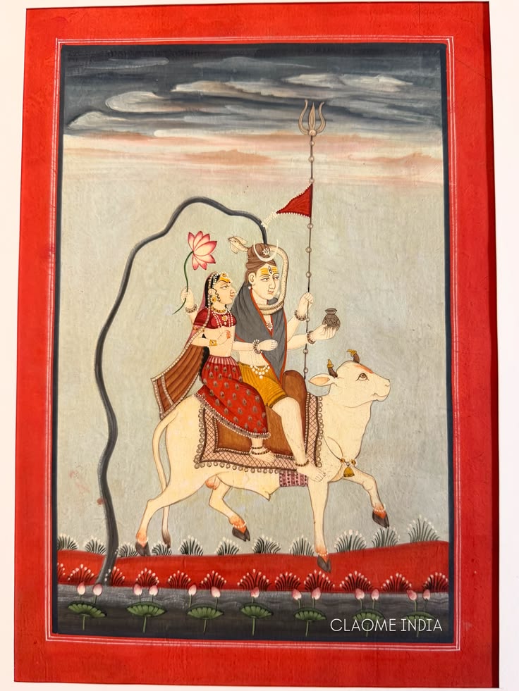 Shiva and Parvati Riding Nandi

Shiva and Parvati are depict