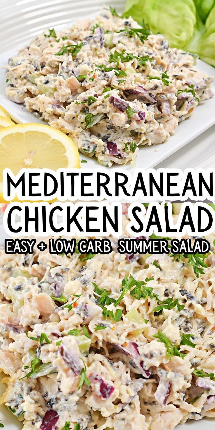 Low Carb Mediterranean Chicken Salad - This Mediterranean Ch