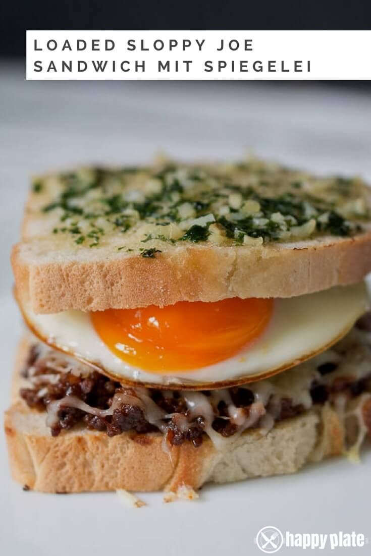 Loaded Sloppy Joe Sandwich mit Spiegelei