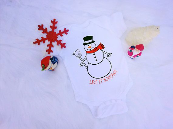 Snowman Outfit Let it Snow Baby Shower Gift Stocking