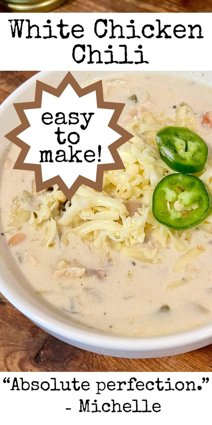 This White Chicken Chili with Cream Cheese is the ultimate c