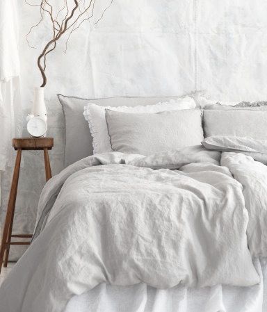 Washed linen bedding now available from - http://www.natural