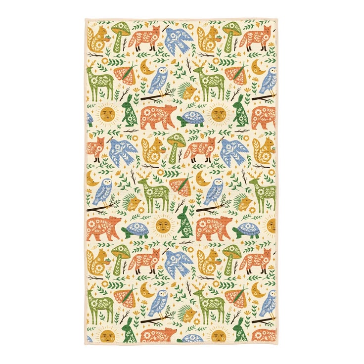 Woodland Friends Quick-Dry Microfiber Kitchen Towel