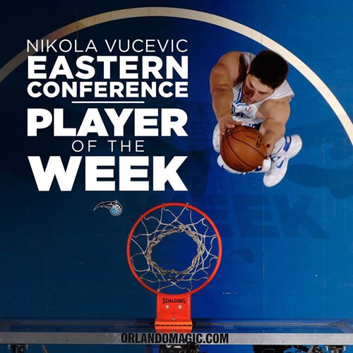 Nikola Vucevic Eastern Conference Player of the Week