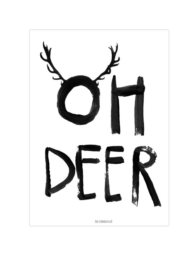 Print "Oh deer" // print by Treechild via DaWanda.com