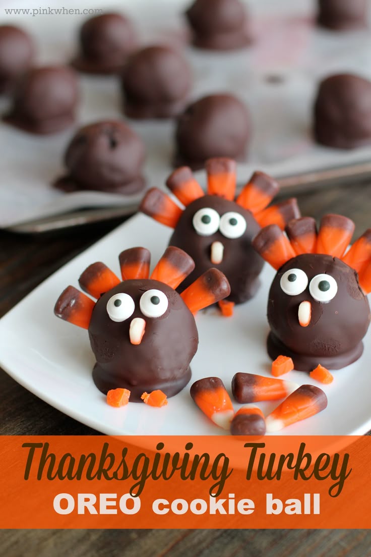 OREO Cookie Balls - Thanksgiving Turkey