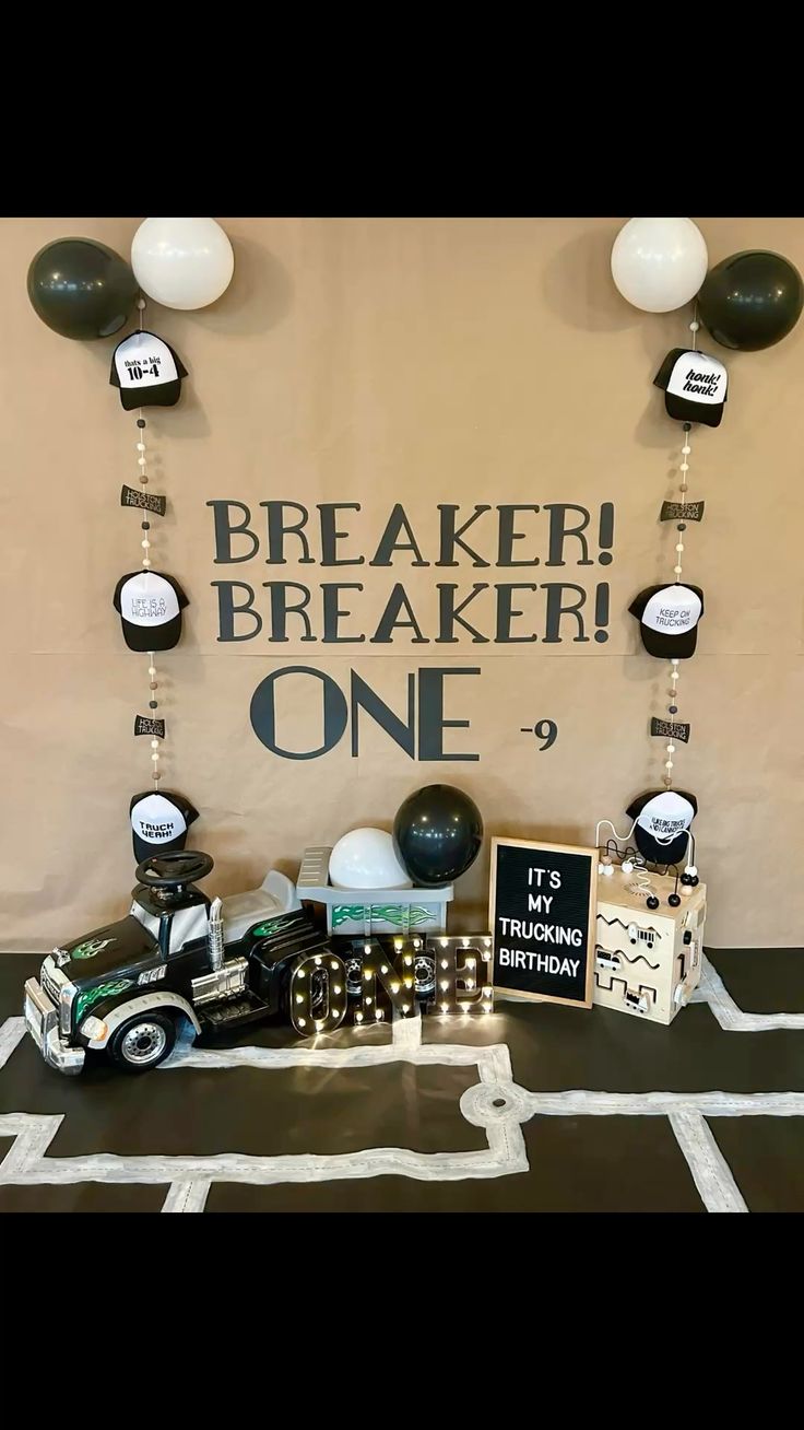 Trucking themed birthday