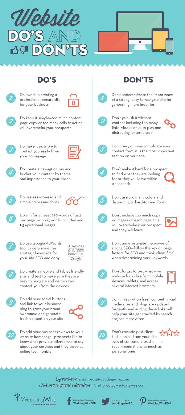 Website Do's And Don'ts #infographic