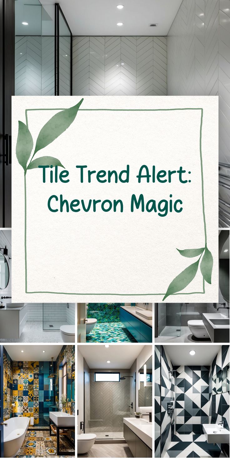 Add fresh, modern flair to your bathroom with chevron-patter
