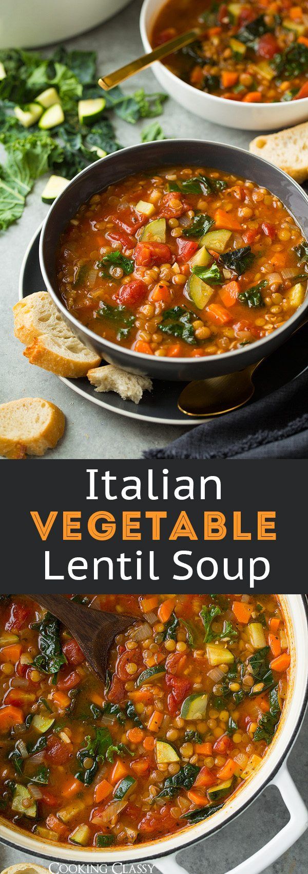 Italian Vegetable Lentil Soup | Cooking Classy