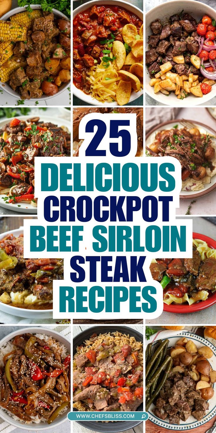 Crockpot beef sirloin steak turns out tender and flavorful w