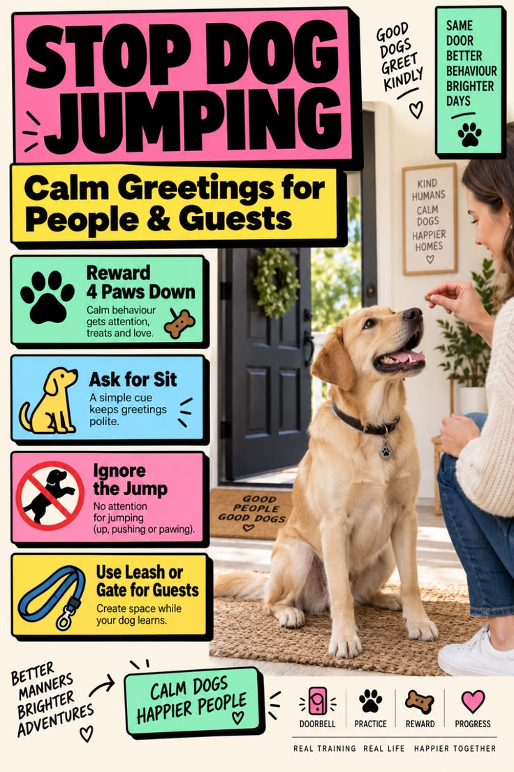Super excited greetings are sweet, but jumping on visitors c